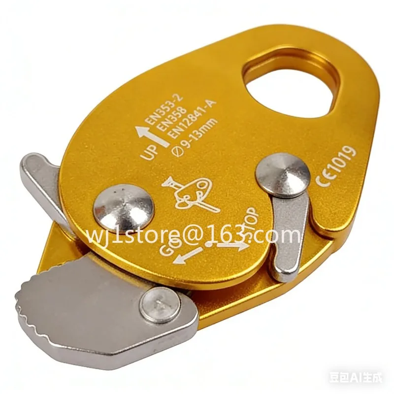 Safety Rope Grab Fall Arrestor for 9-13mm Rope, High Altitude Work & Vertical Climbing Protection Equipment