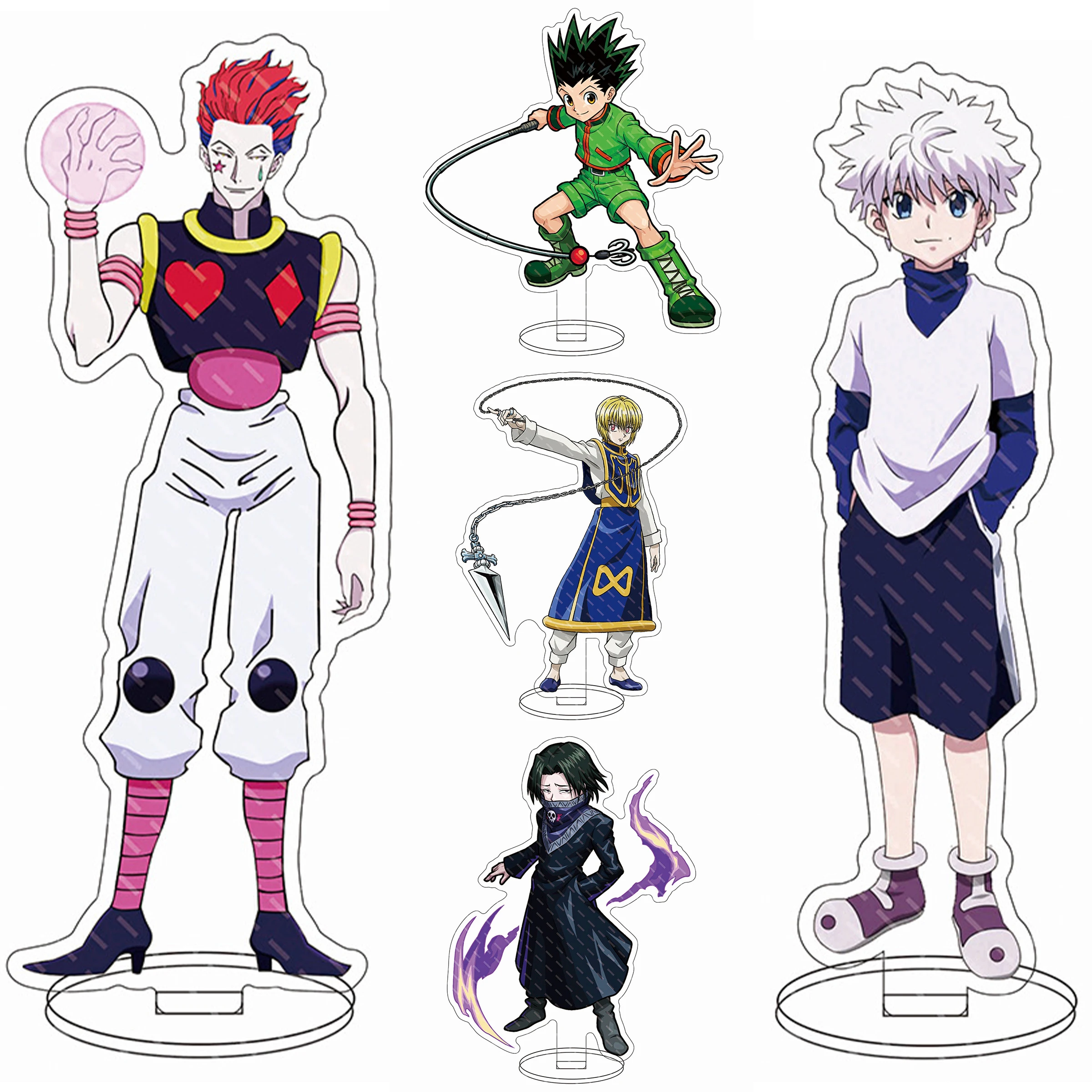 16CM Anime HUNTER×HUNTER Acryl-Standfigur Gon Killua Kurapika Leorio Cosplay-Requisite Deko Cartoon-Geschenke