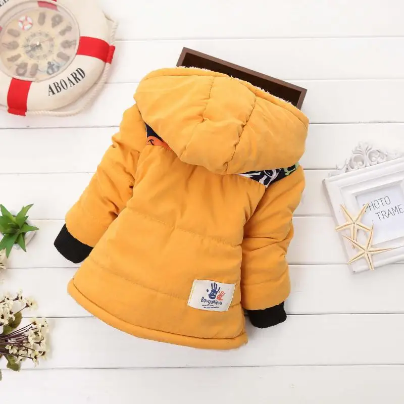 Winter Thick Jacket For Baby Girls Boys Christmas Casual Jacket Girl Coat Kids Warm Cotton Outerwear 1 2 3 4 Y Children Clothes