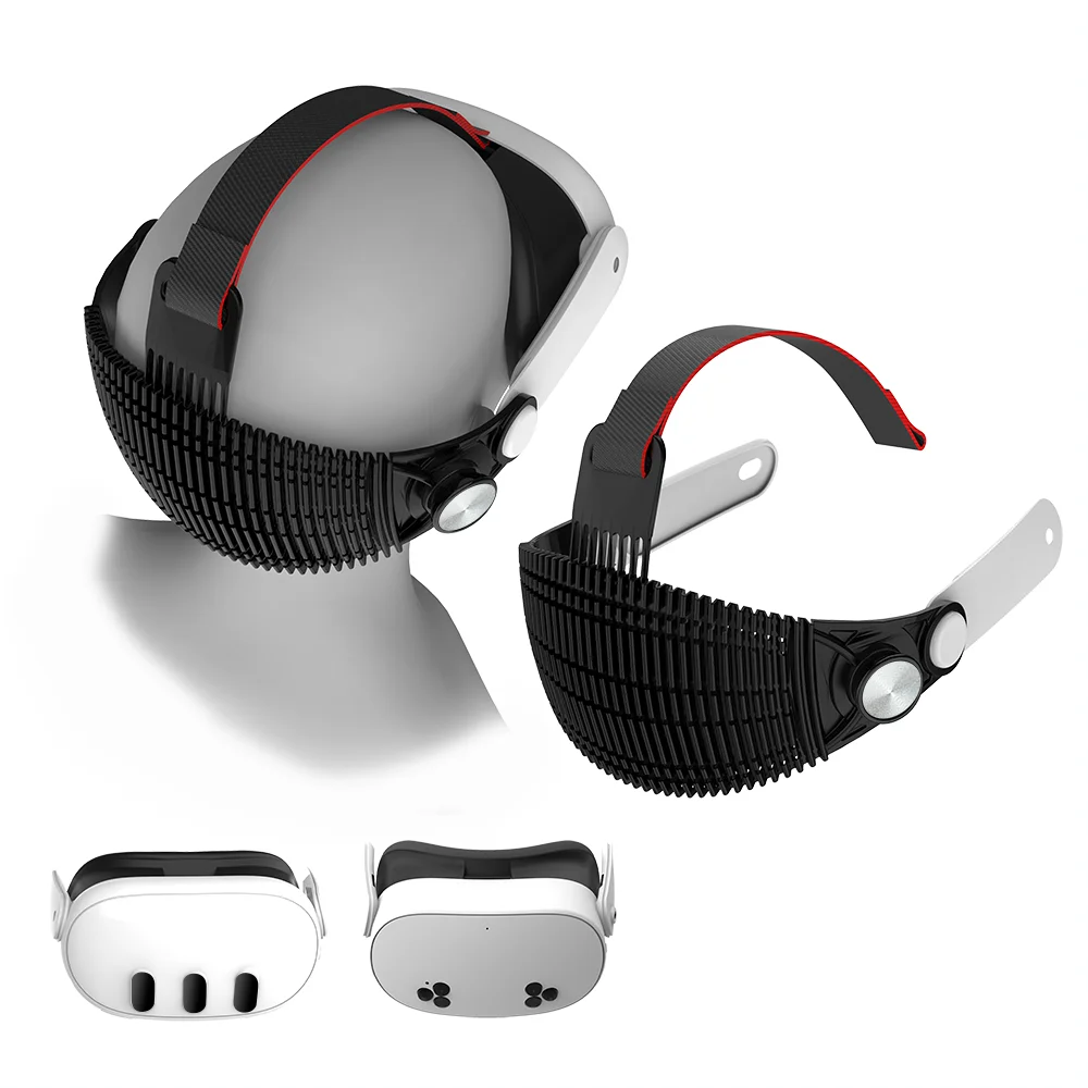 

Силиконовый ремешок на голову для Meta Quest 2/ Quest 3/ Quest 3S — мягкий комфортный ремешок на голову VR, легкая поддержка лежачих игр