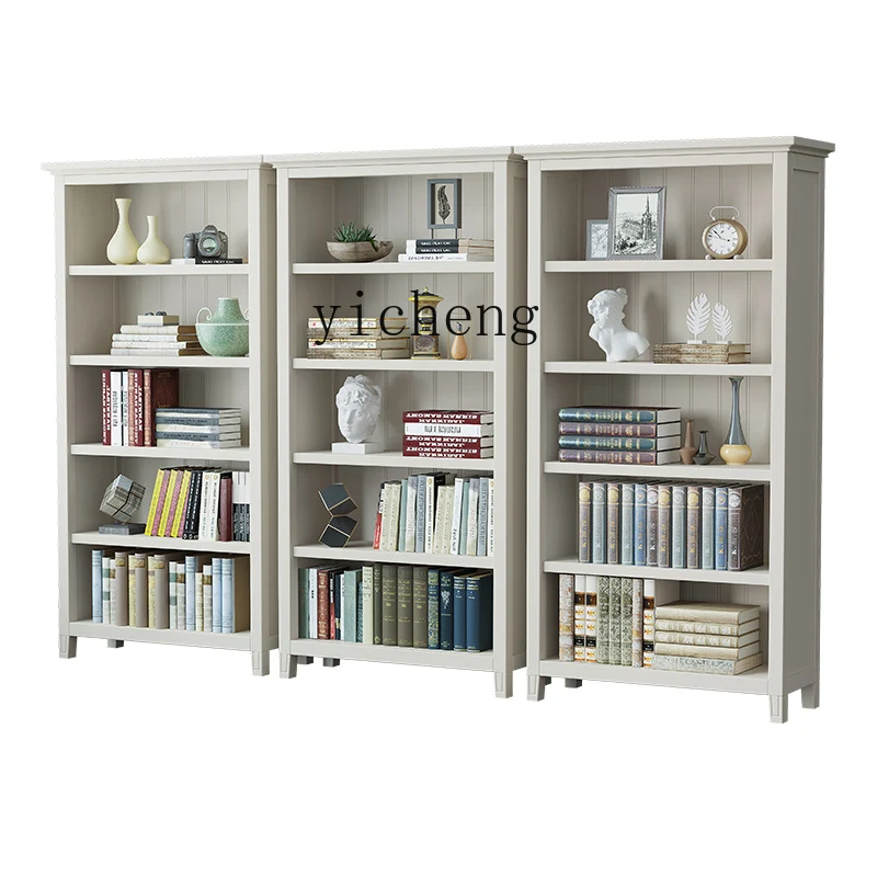 

ZC Solid Wood Bookshelf Floor Storage Rack Children's Bookcase Household Living Room Simple Short Bookcase Complete Set