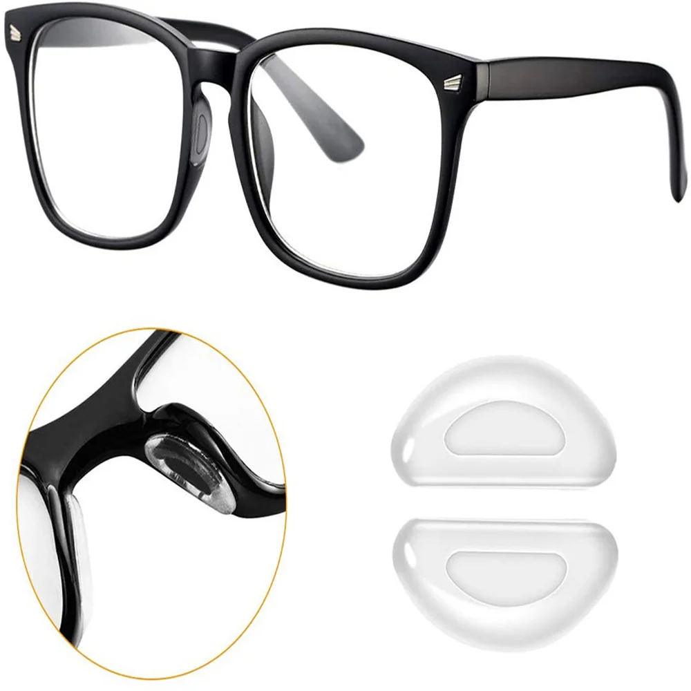 

1 Pair Glasses Nose Pads Adhesive Silicone Nose Pads Anti-Slip White Black Thin Nosepads For Glasses Eyeglasses Sunglasses