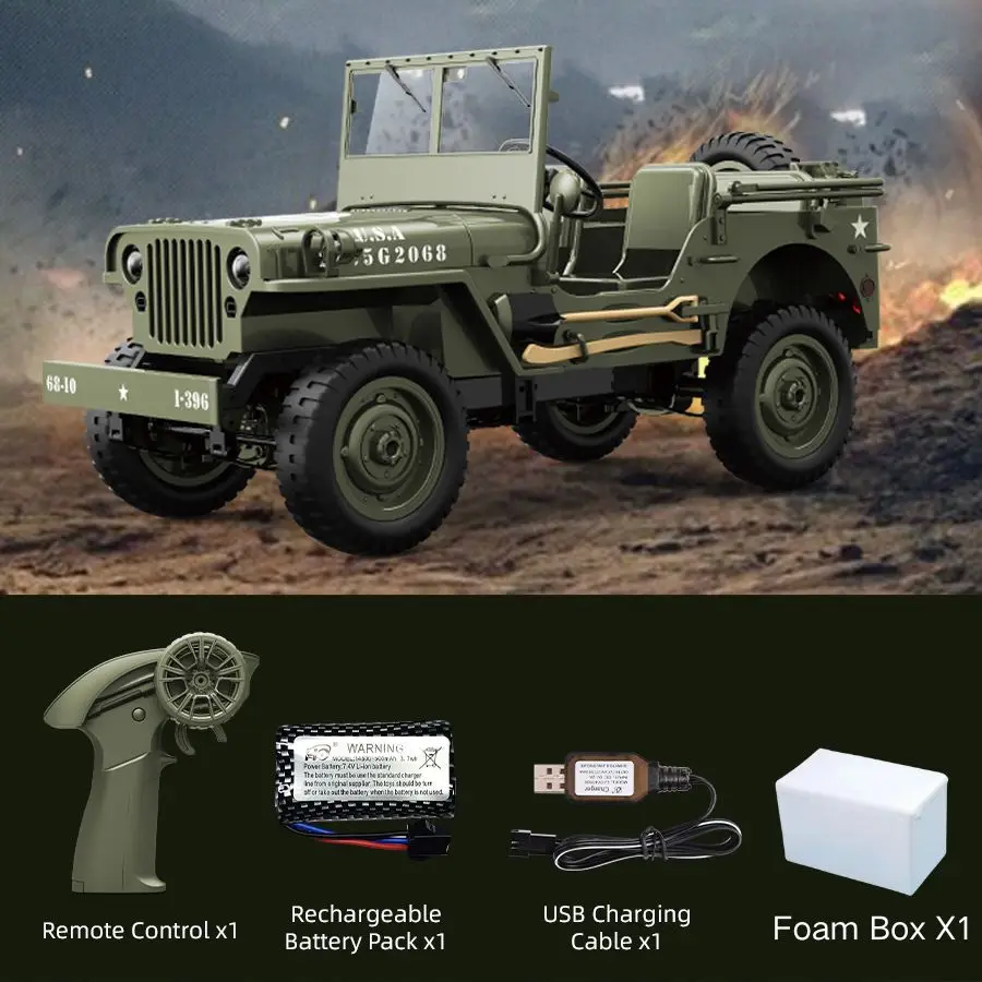 JJRC C8815 RC Car 1941 JEEP WILLYS 2.4G 4WD RTR Crawler Climbing