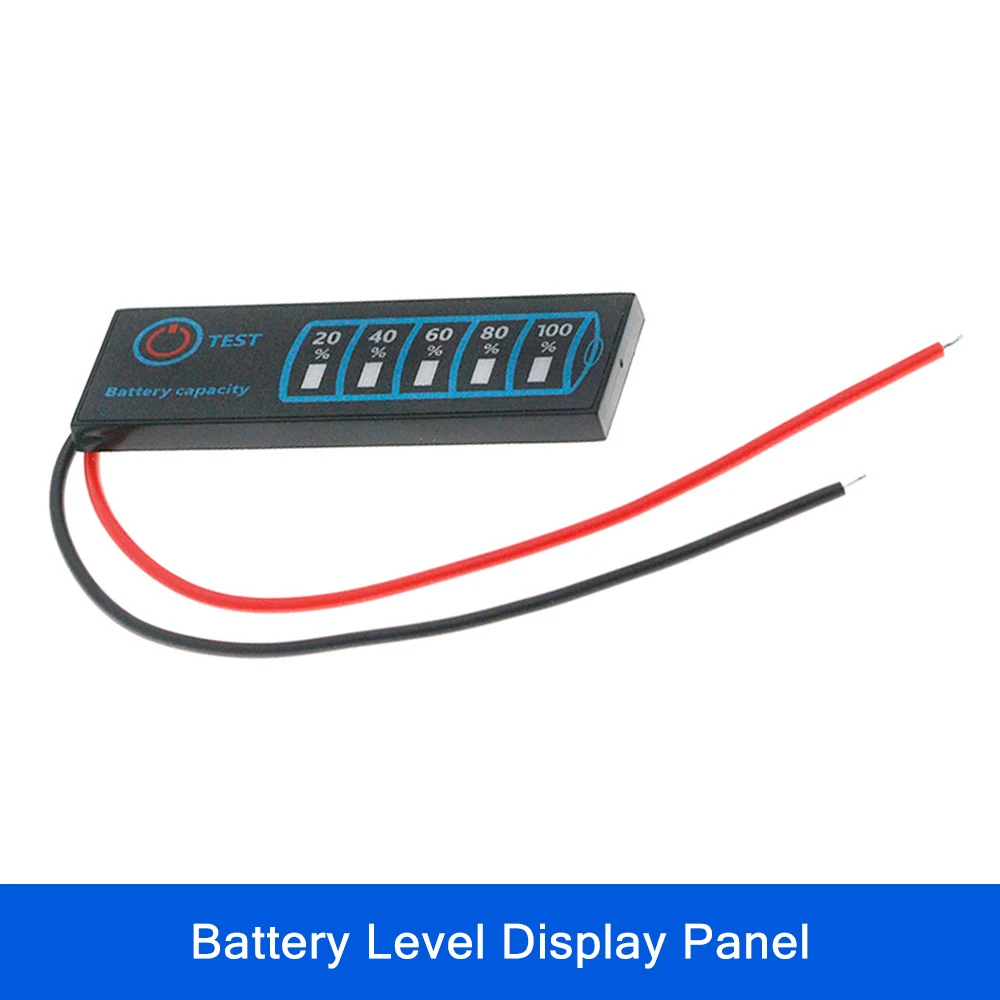 

Battery Power Indicator DC5-30V Lithium Battery/Fe-Li Battery/Lead-Acid Battery Capacity Test Module LED Indicator DIY Module