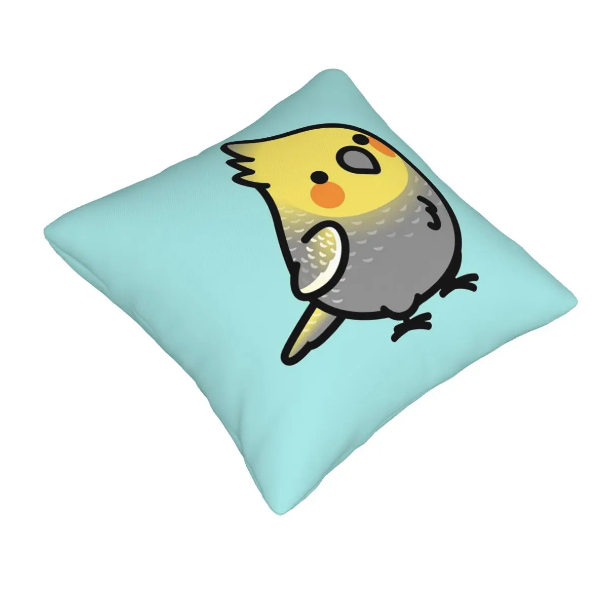 Chubby Pearl Cockatiel Square Pillowcase Pillow Cover Cushion Zip Decorative Comfort Throw Pillow for Home Car