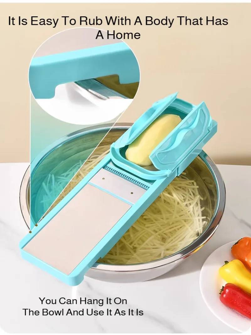 Multi-Functional Slicer, Kitchen Tool, Grater, Shredder, Potato Shredder, Double-Door Multi-Functional Slicer, Grater