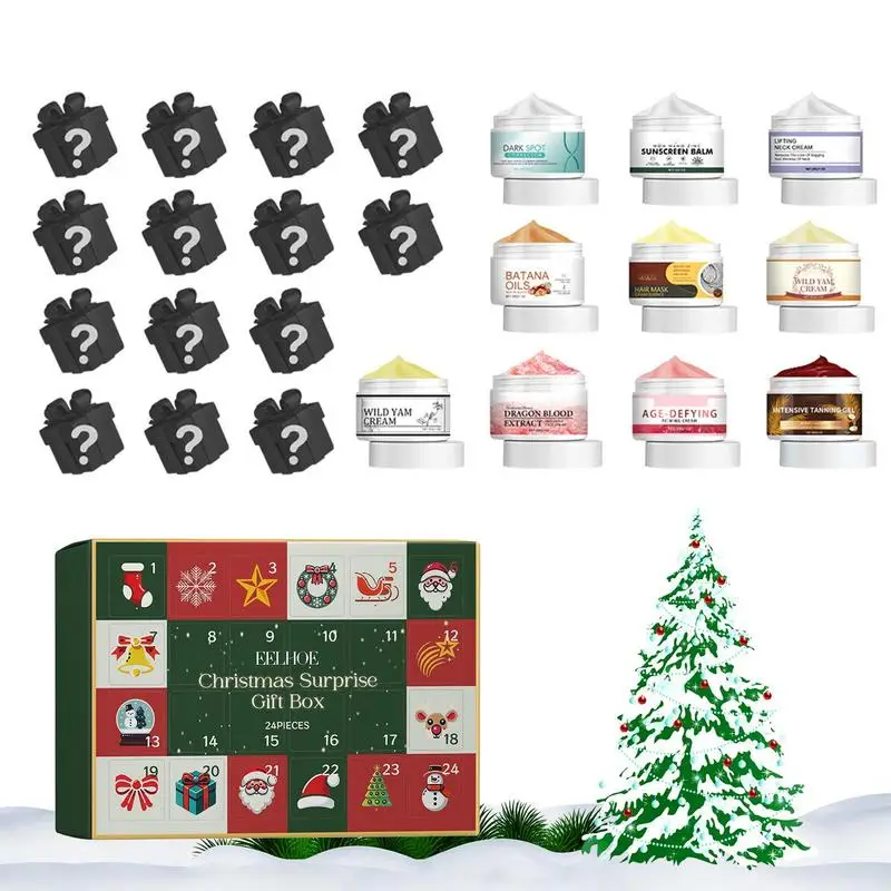 Skincare Advent Calendar Women Skincare Product Countdown To Christmas 24 Days Hydrating Face Skincare Product Advent Calendars