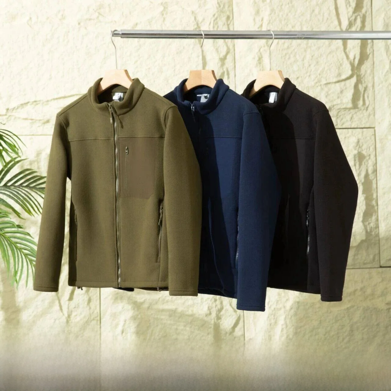 

Outdoor Men's Fce Lined Hoodie Jaet Warm Not Bulky Stand Fit Polyester Long Sve Zipper Closure Casual Sle