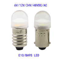 6V 12V 24V BA9S bayonet e10 screw low voltage bulb LED device indicator bulb 2pcs/lot