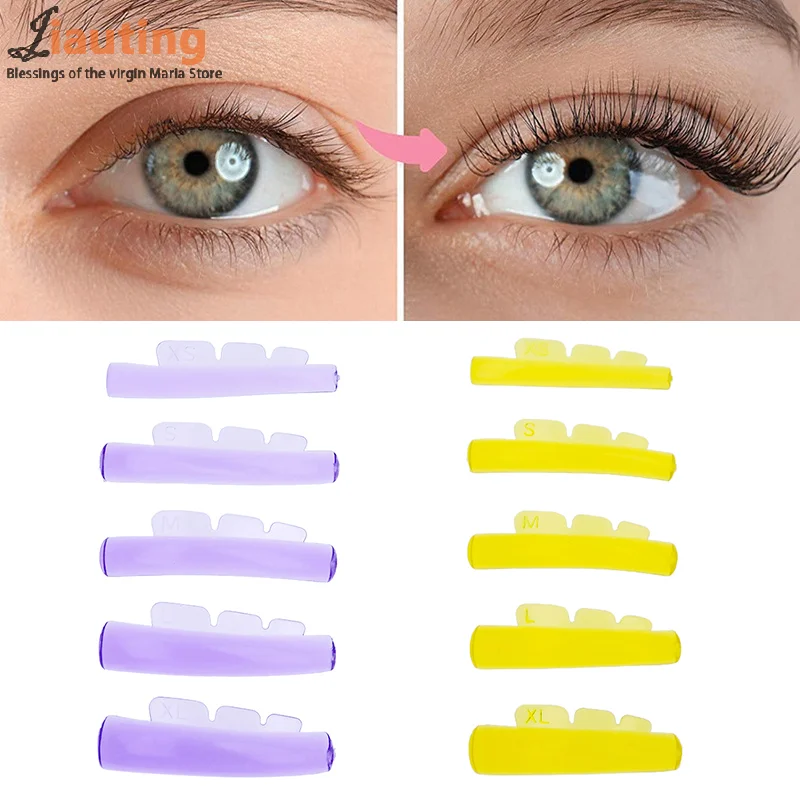 5 Pairs/box Self-adhesive Silicone Eyelash Perm Rod Lash Lifting Lamination Pad 3D Lashes Extension Curler Accessories Tools
