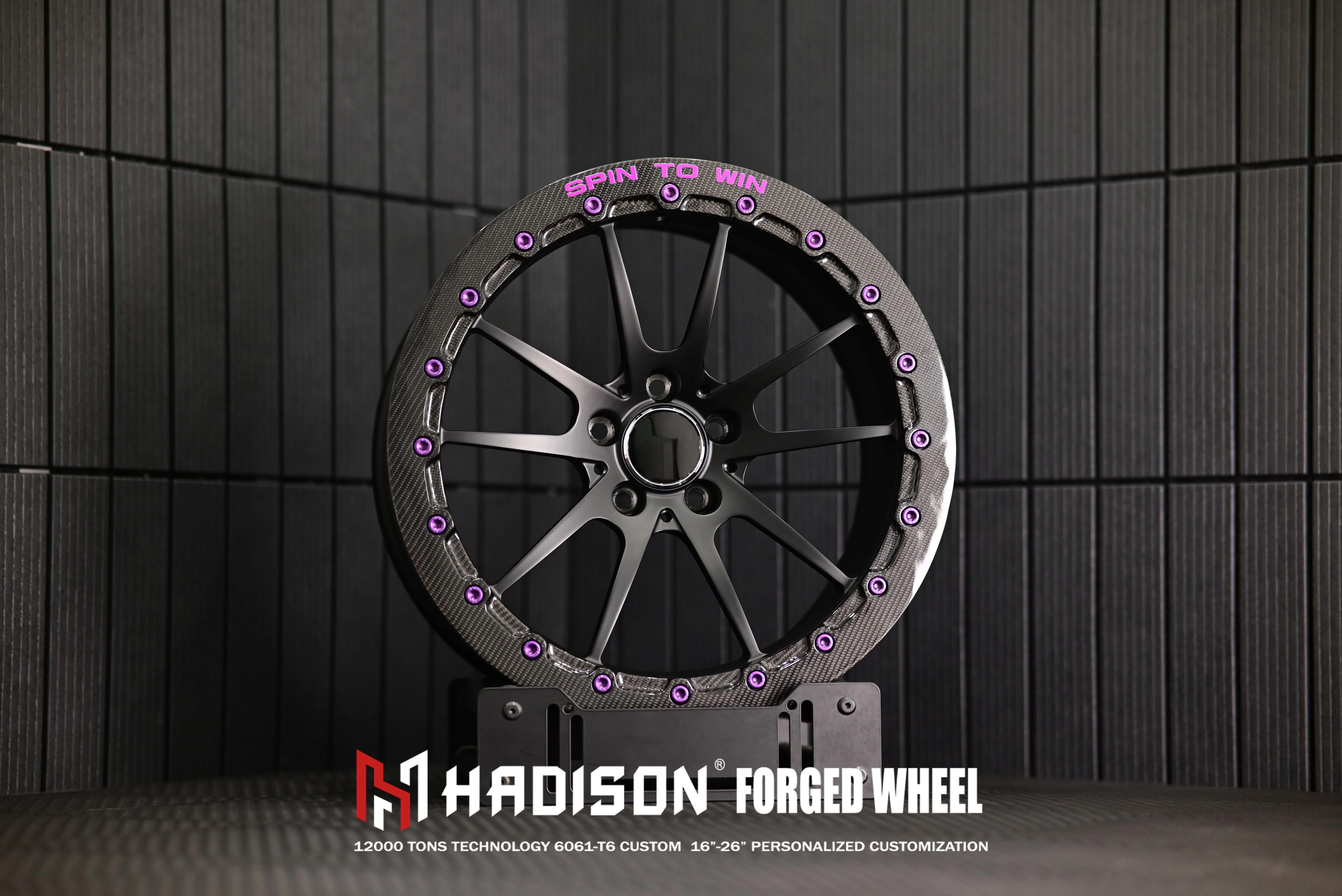 HDBL31 Custom Wrapped Carbon Beadlock Wheels 15 16 17 18 Inch 5x100 Durable Rally Rims For Skoda Fabia Rally2