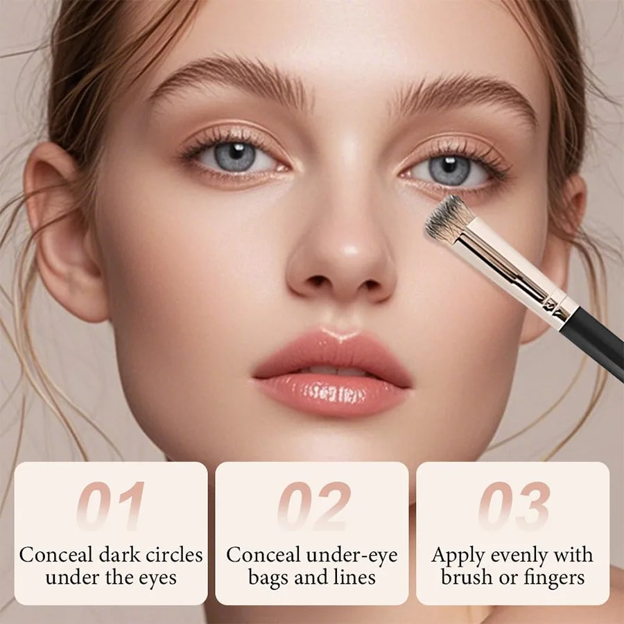 Under-Eye Concealer Brightening Evens Skin Tone Moisturizing Transparent Long-Lasting Easy to Blend for Natural Daily Makeup