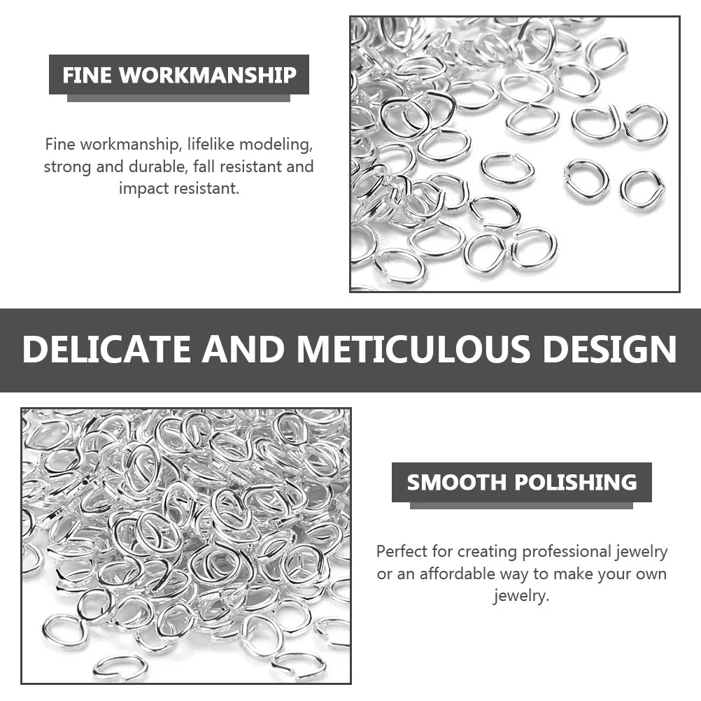 300Pcs Copper Open Small Jump Rings Jewelry Making Connectors for DIY Necklace Bracelet Accessories Open Jump Ring