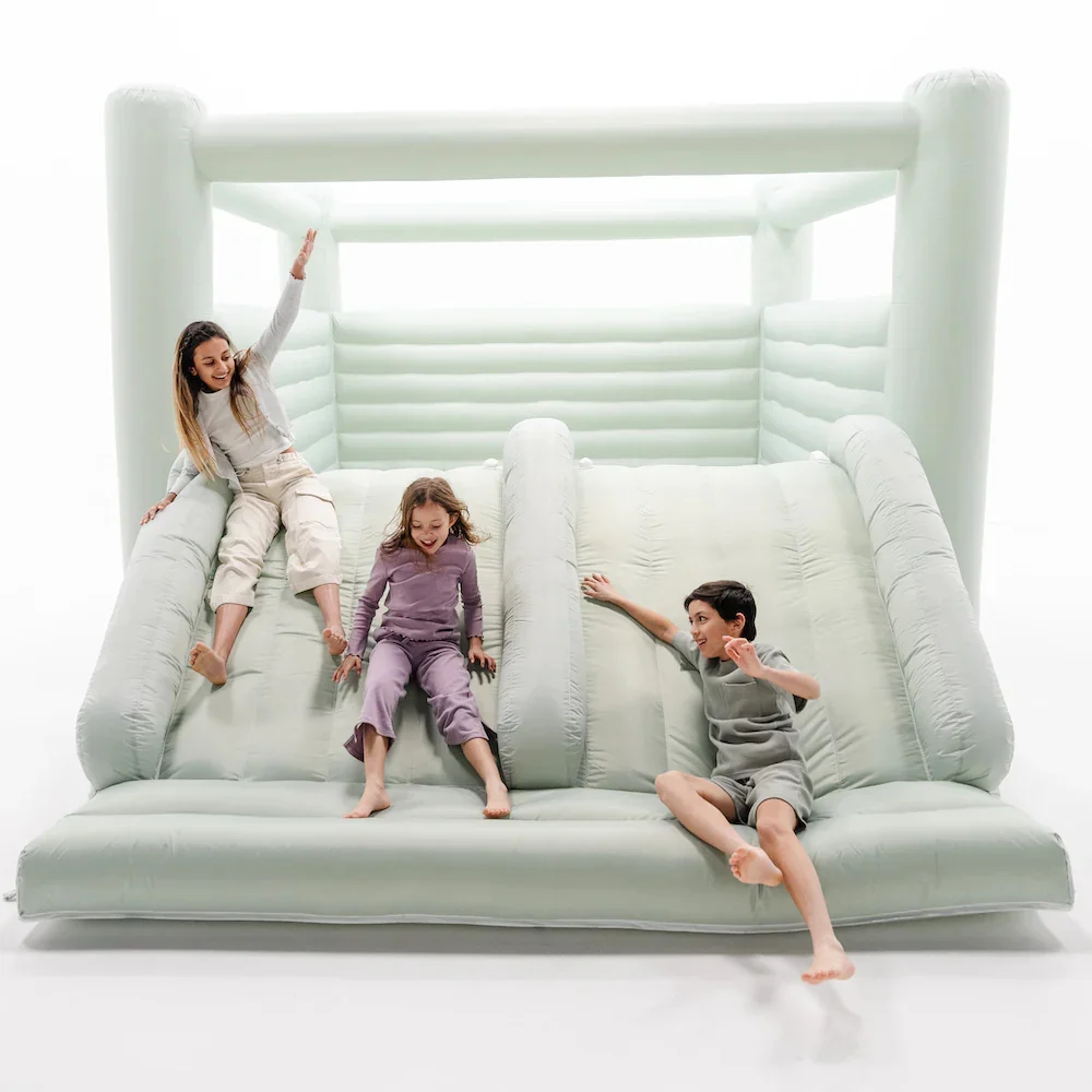 

Надувной зеленый смайлик, прыгающий дом, 18-футовый прыгающий замок, настенный парус для детской игровой площадки, уличная горка, прыгающий пол, шезлонг
