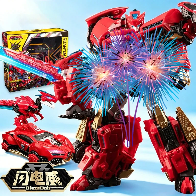 Stock Quantum Team Deformation Robot Toy Dinosaur Guard Season 3 Double Armor Combined Action Mecha Model for Hobby Collection