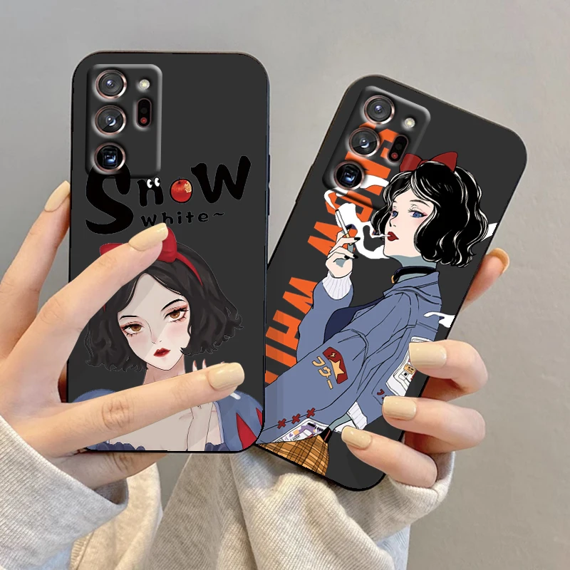

Disney Princess Snow White For Samsung Note 20 10 Ultra Plus A31 A14 A12 A70 A34 A25 A04 A05 A15 A24 5G Black Funda Phone Case