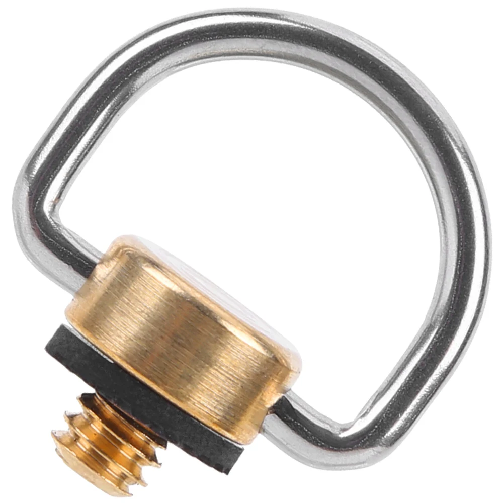 

Stainless Steel D Ring Hanging Loop for Lamp 1/4 Threaded Camping Light Hanger Hook Home Office Commercial Use Durable Brass