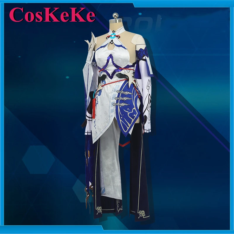 【Customized】CosKeKe Li Sushang Cosplay Anime Game Honkai Impact Costume Sweet Lovely Uniform Halloween Party Role Play Clothing