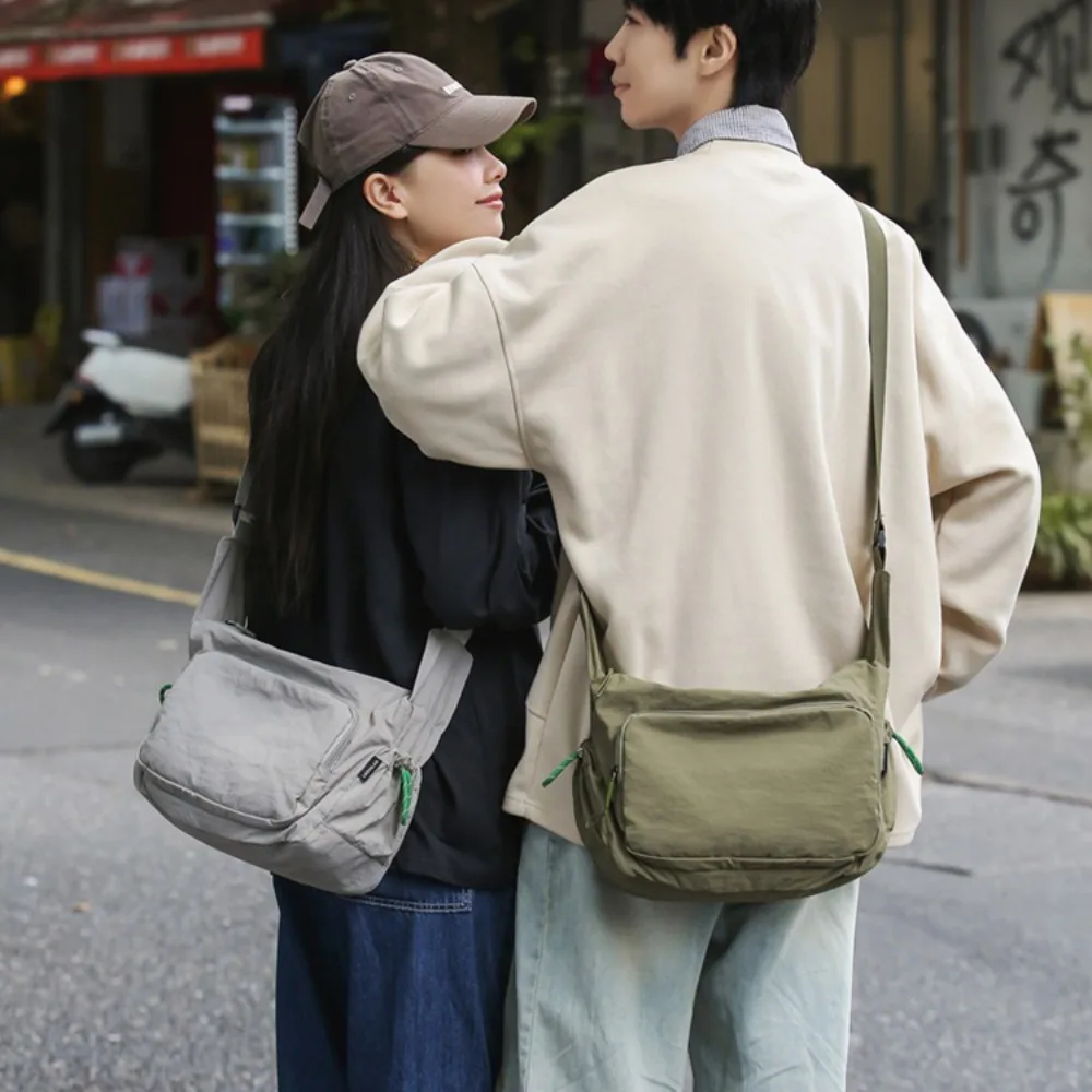 

Leisure Fashion Crossbody Bag Casual Fitness Sport Shoulder Bag Solid Color Large Capacity Nylon Bag Unisex