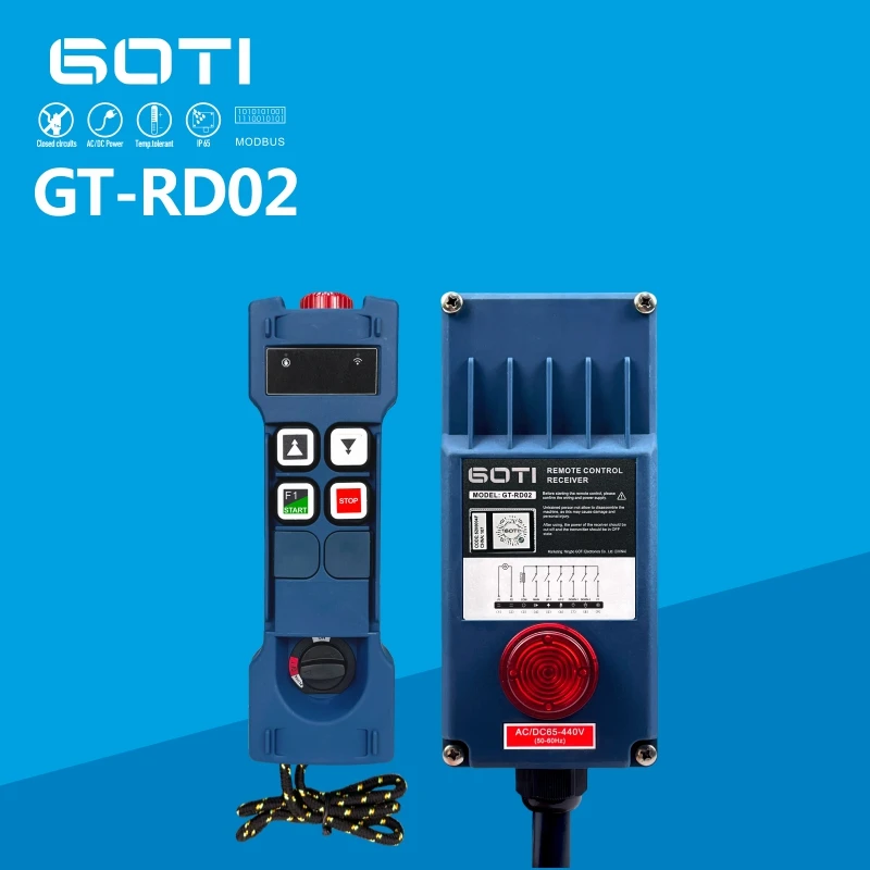 

GT-RD02 Industrial Radio Wireless Crane Hoist Remote Control Switch 2 Channel Replace UTING F21-2DTELEcontrol