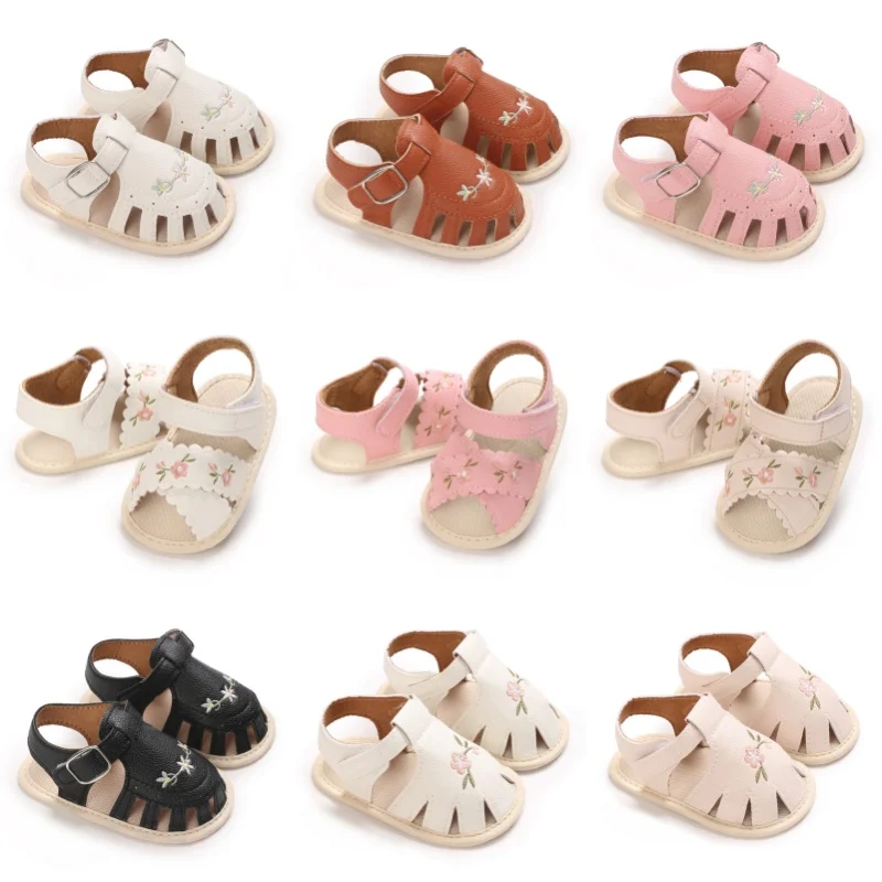 

New 0-18M Cute Embroidered Printed Pre school Princess Shoes First Walker Baby Bed Newborn Princess Shoes Baby Shoes