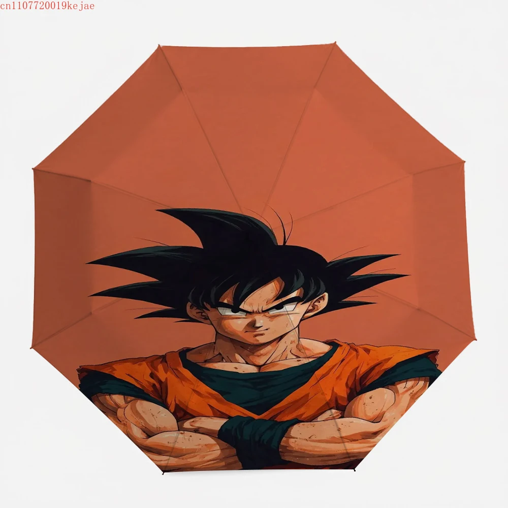 Anime Dragon Ball Goku Regenschirm, Epische Kosmische Schlacht-Szene, Kompakter Faltbarer Regenschirm, Windfest, für Cosplay & Täglichen Gebrauch