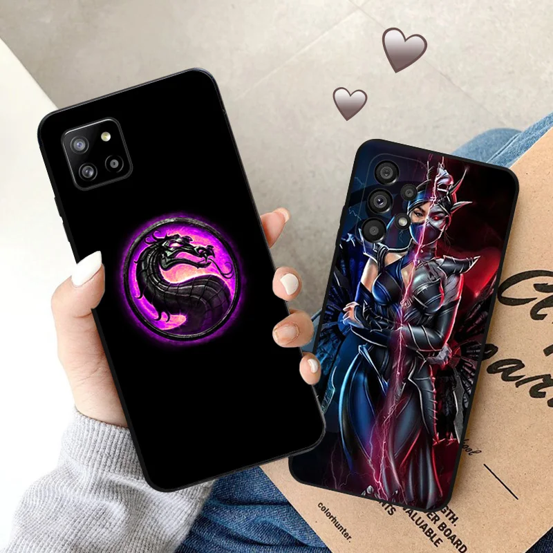 Game Mortal Kombat Silicone Black Phone Cases for Samsung Galaxy A54 5G A04 A03 A34 A01 A02 A50 A70 A40 A30 A20 S A10 E Cover