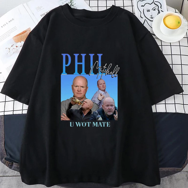 New Phill Mitchell U Wot Mate Print T-shirt Unisex Summer Casual O-neck Men Women Clothing Short Sleeve Tees Street Harajuku Top