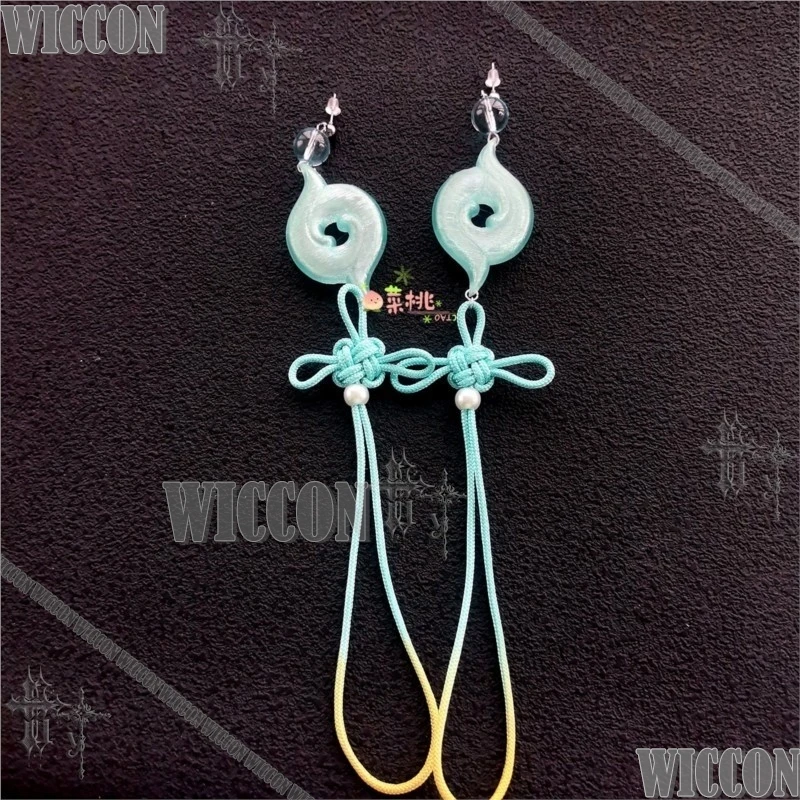 Wuthering Waves Qingxiao Hair Ornament Earrings Cosplay Two Dimensional Game Costume For Comic Con Show Navidad Carnaval Event view 5