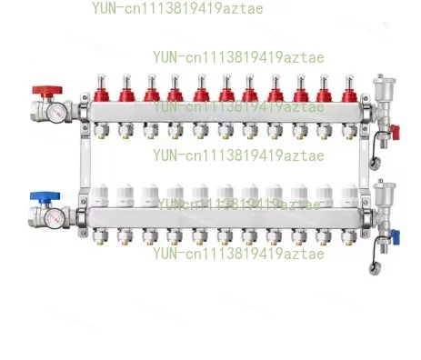 1 Inch L-Type 304 Stainless Steel Intelligent Floor Heating Double Water Manifold Collector