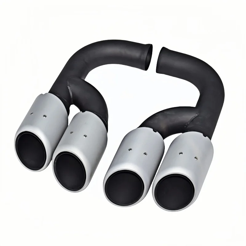 For 2011-2014 Porsche Cayenne 958 GTS Exhaust Pipes Dedicated Silver Aluminum Alloy Tailpipe Muffler