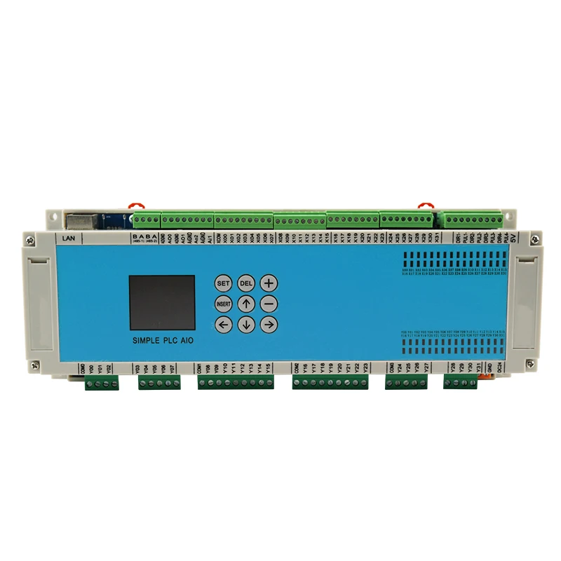 

PLC Programmable Intelligent Controller 32 Inputs 32 Outputs Relay Output PLC with 4-channel pulse outputs for servo motor