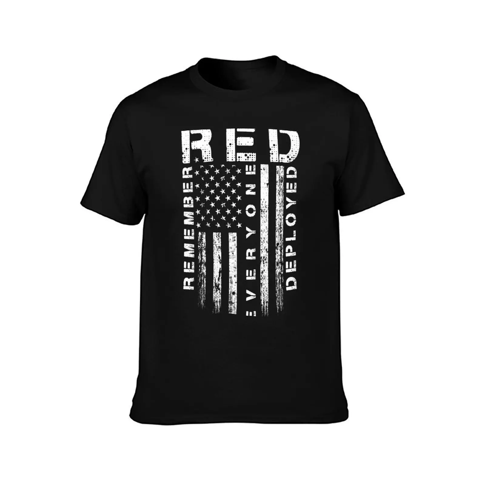 Red Friday - Remember Everyone Deployed T-Shirt Large Size Casual Short Sleeve Top T-Shirt
