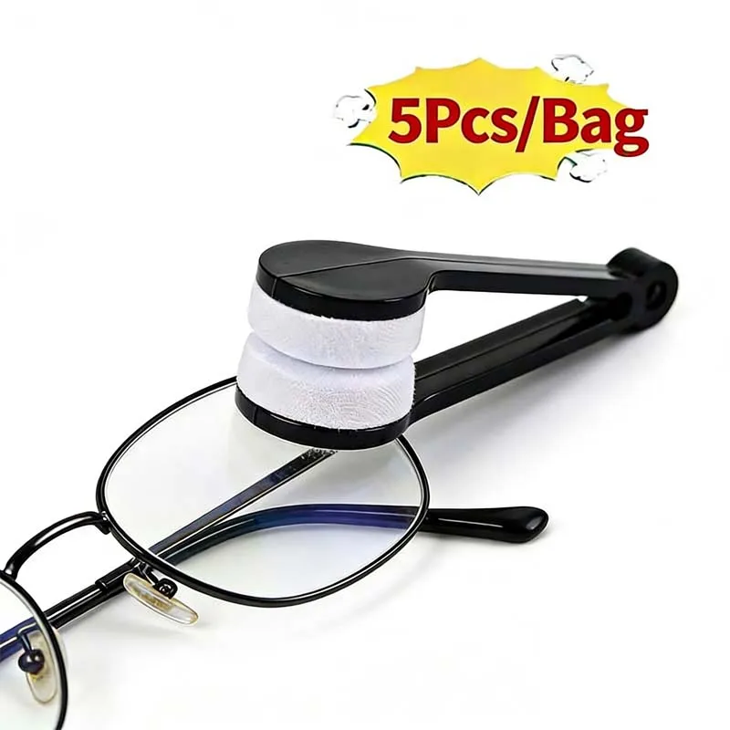 Nuevo Cepillo Creativo de Doble Cara para Limpiar Gafas, Cepillo de Microfibra Suave para Limpiar Lentes, Herramienta para Limpiar Gafas