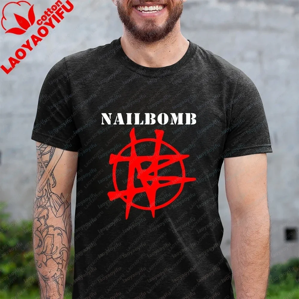 Newly Launched Nailbomb Fun Music Song - Classic Cotton Short-sleeved T-shirt Suitable for Both Men and Women