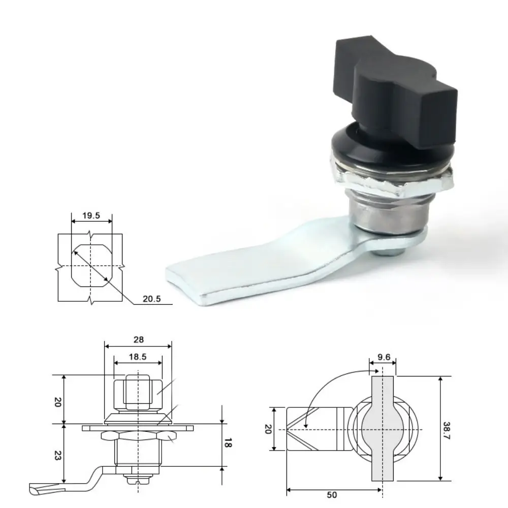 Stainless Steel Distribution Box Tool Lock Cylindrical Tongue Keyless Instrument Cabinet Lock Industrial Swivel Lock