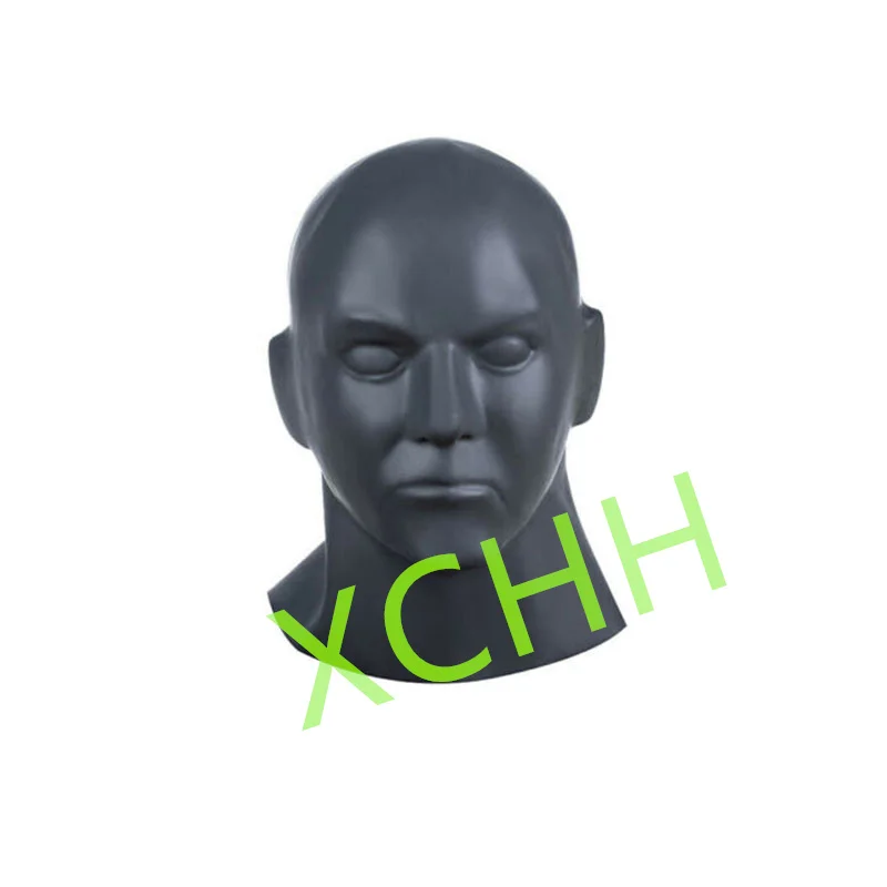

1.0mm Latex Hood Rubber Mask Black Back Zip Sexy Fetish Headgear Men Head 59-63cm