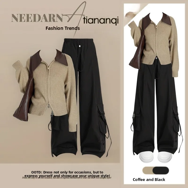 

Осенняя коллекция 2026: Женский повседневный комплект из утягивающей рубашки и брюк, элегантный кардиган с открытым передом, универсальный топ с длинными рукавами