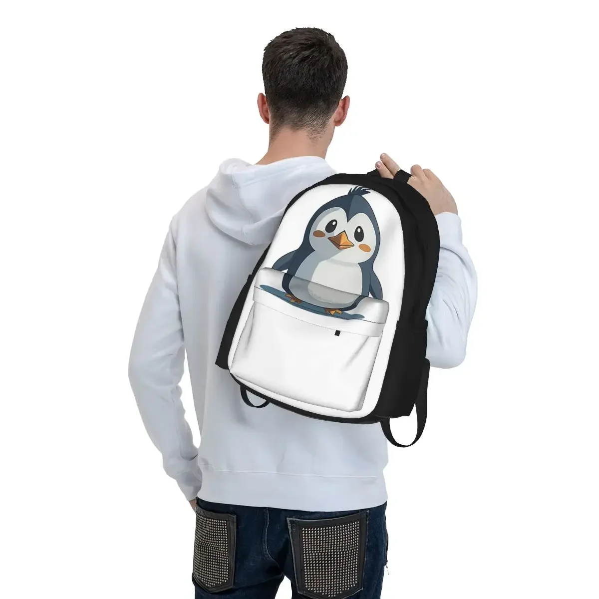 Little Penguin Backpacks Boys Girls Bookbag Children School Bags Cartoon Kids Rucksack Laptop Rucksack Shoulder Bag