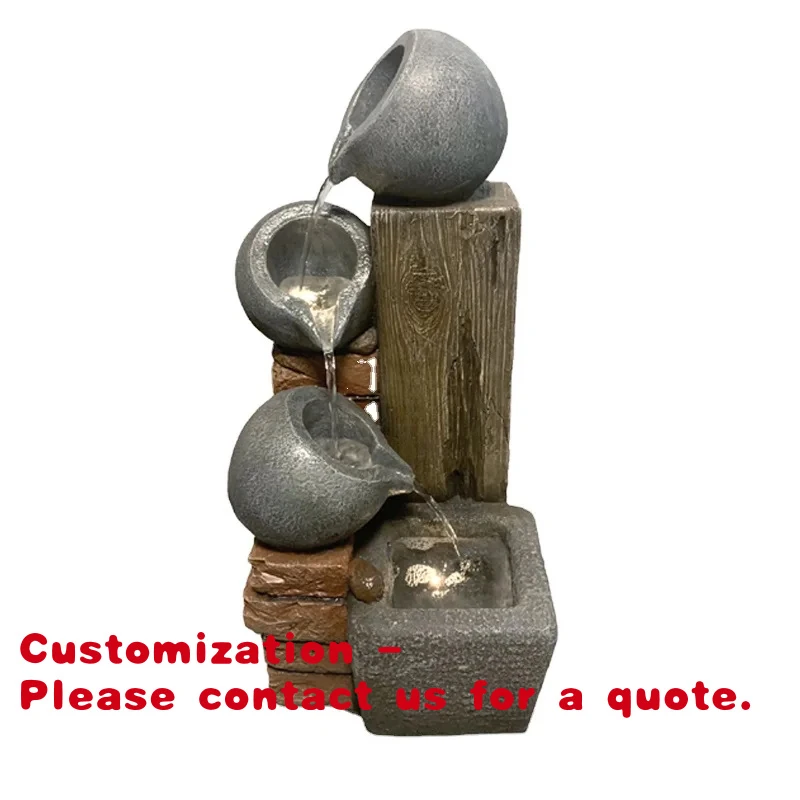 

custom.Retro Glass New Year Desk Decor Fountain