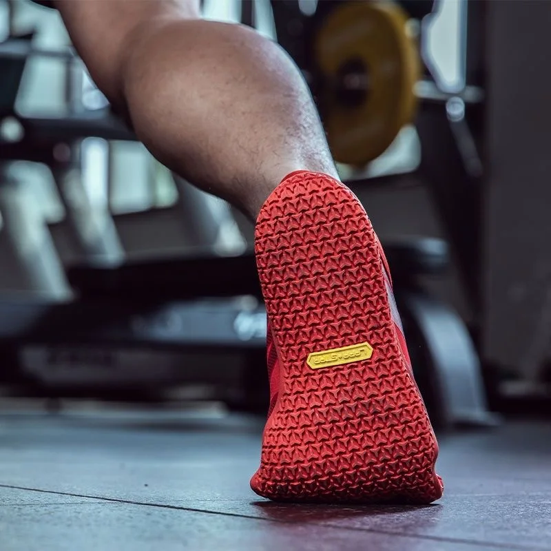 Scarpe da uomo professionali Squat Hard Pull nero rosso scarpe da allenamento per sollevamento pesi uomo Designer di marca la scarpa da palestra a cinque dita da uomo