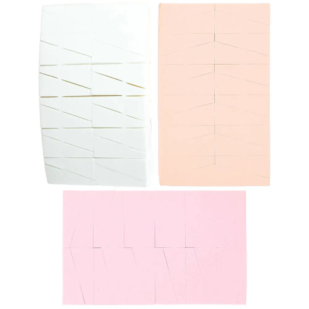 3pcs Makeup Sponge Wedges – Triangle Foundation & Powder Puff, Wet/Dry Dual-Use, Portable Beauty Tool
