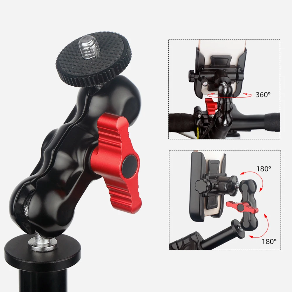 

Adjustable Camera Clamp Cycling Gear Clamp Accessories Bike Handlebar Mount Pea Clip Structure Strong Load-bearing Capacity