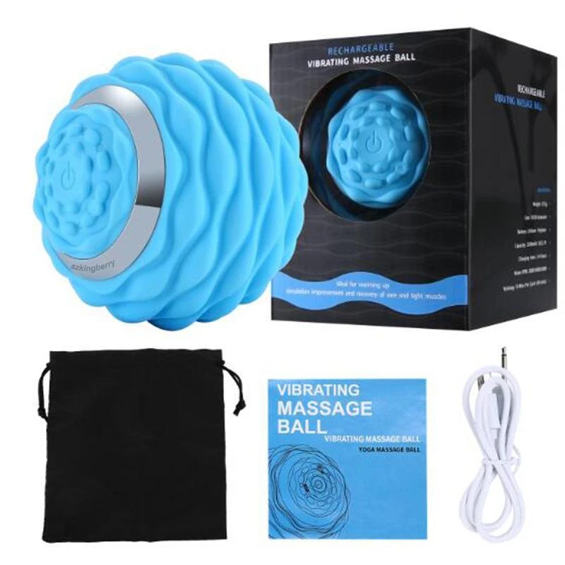 Yoga Fascia Ball Deep Muscle Relaxation Plantar Massage Ball Electric Vibrating Peanut Ball Muscle  Relaxing  Home Gym Portable