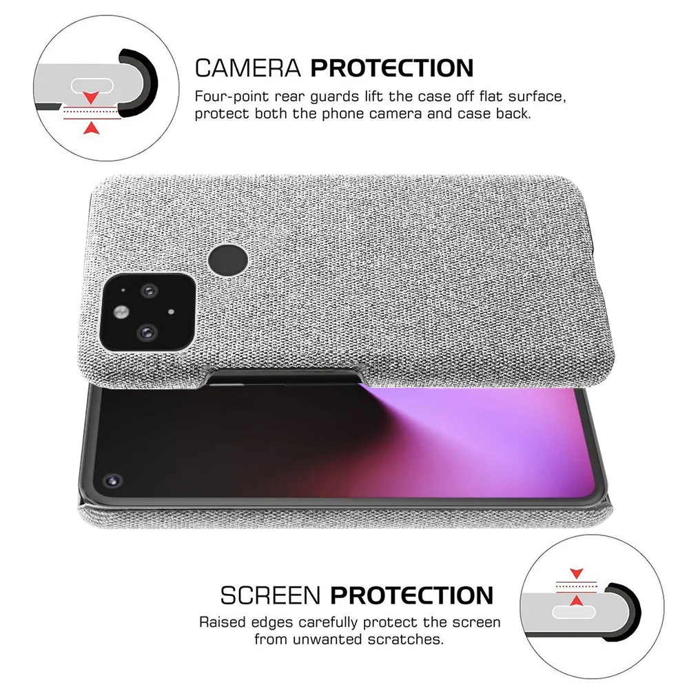 For Google pixel 5 case 5G Soft Premium Fabric and Anti-Slip Grip Case for Google pixel 5 5A 6pro 5G Cover