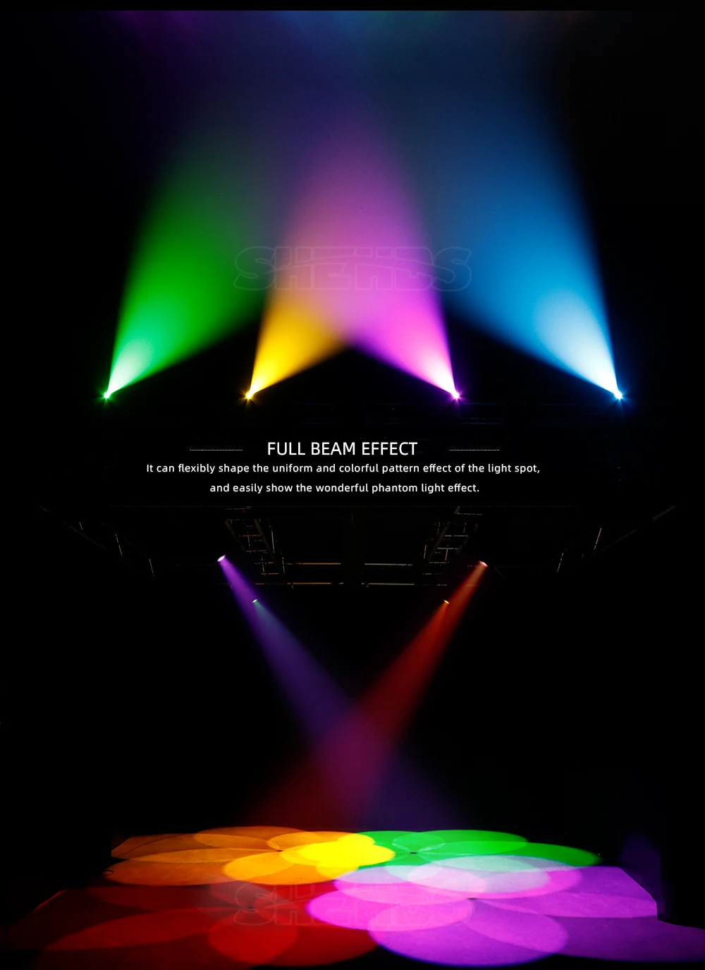 160W LED Moving Head Strahl Spot Wash 3in1 BSW Bühnenbeleuchtung Effekt Professionelle Für DJ Disco Hochzeit Party Konzert DMX512 – Detail 14