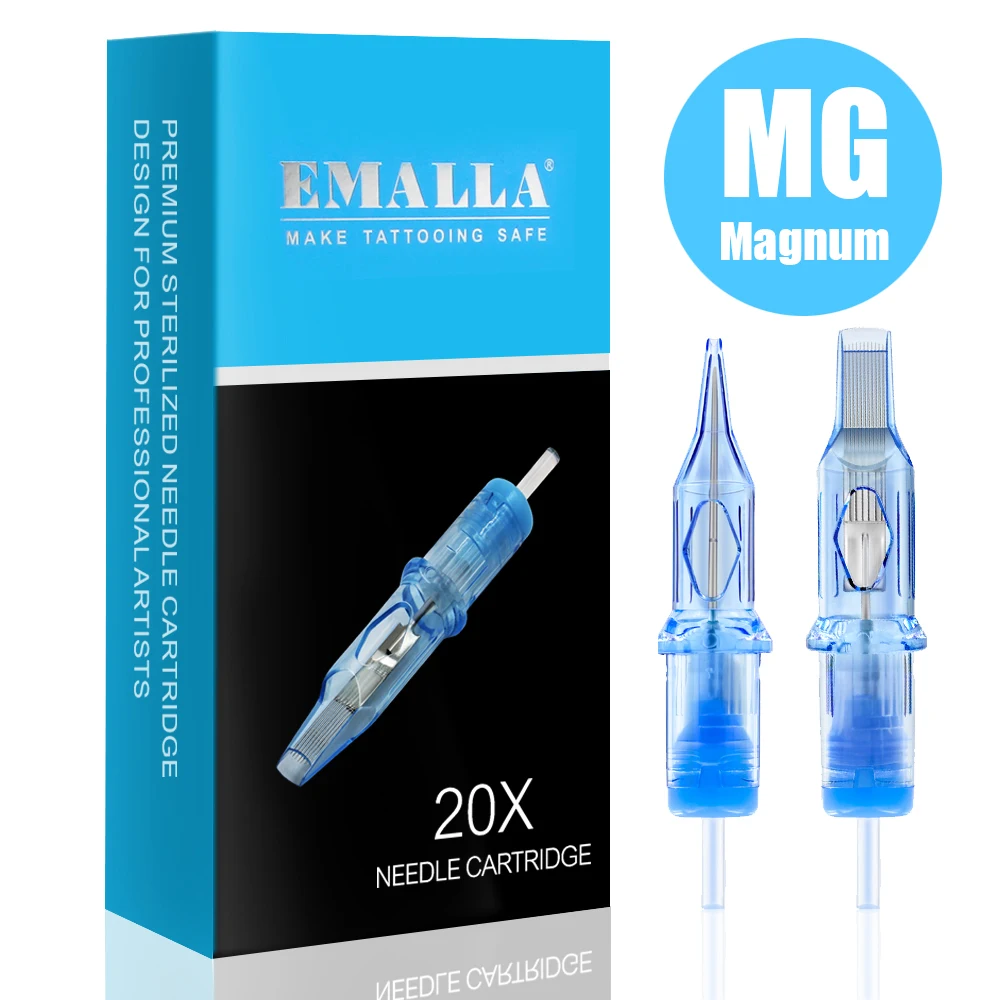 

20pcs EMALLA Eliot Tattoo Cartridge Needles Magnum MG Disposable Sterilize Tattoo Cartridge Machine Needles 0.30MM/0.35MM