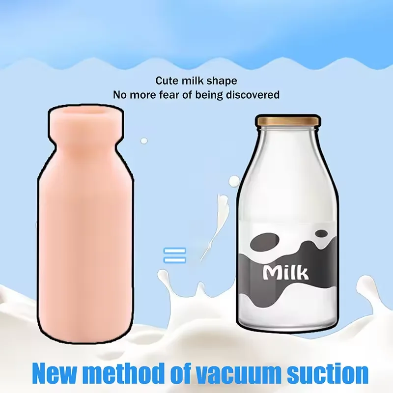 TPE Masturbator Soft Emulational Vaginal Bulge Adult Sex Toys For Men Penis Trainer Milk Bottle Shape Male Masturbation Cup view 4