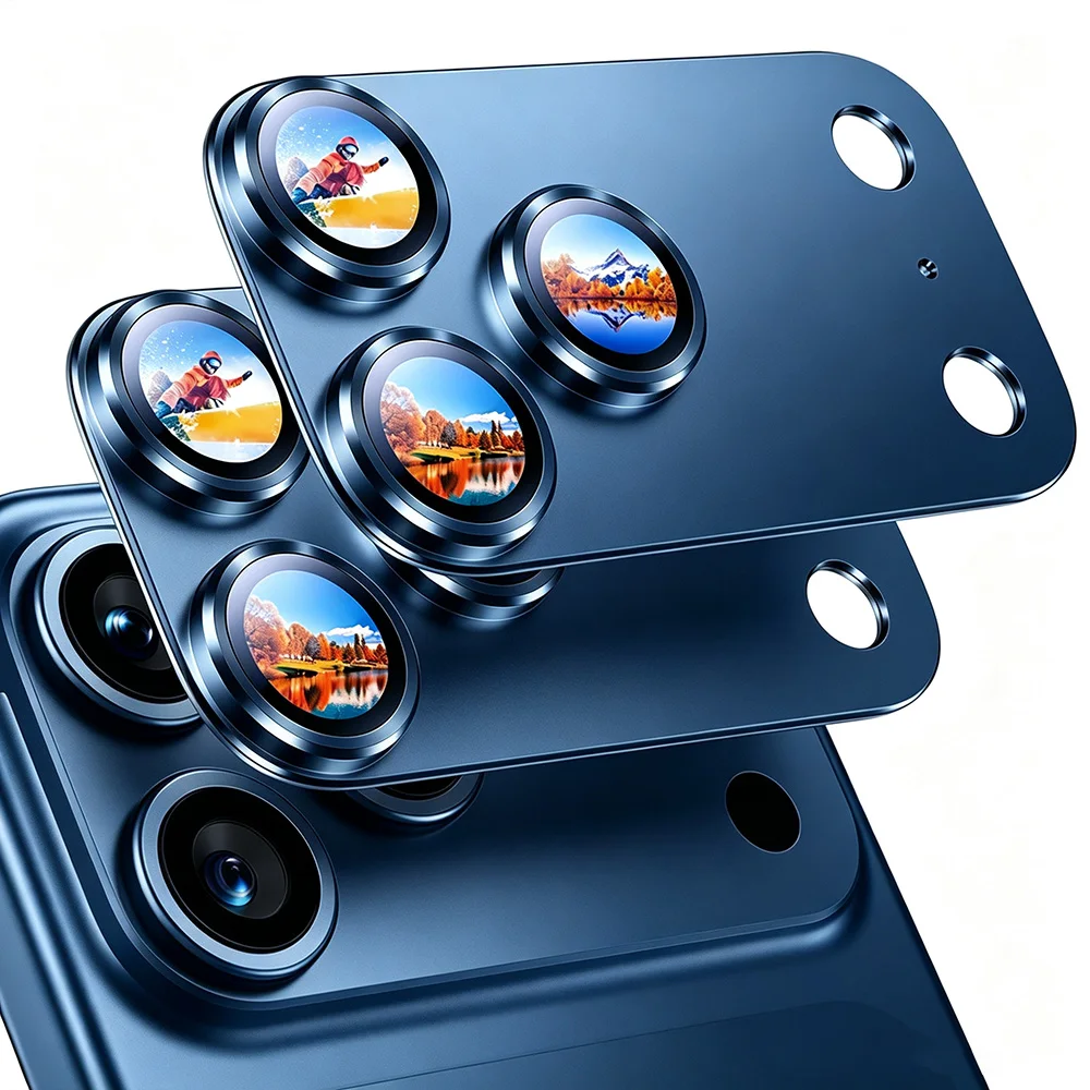 NNBILI 2 stuks camerabeschermers voor iPhone 18 Pro Max 17 Pro Max 18, duurzame metalen camerabescherming, volledige lensbescherming