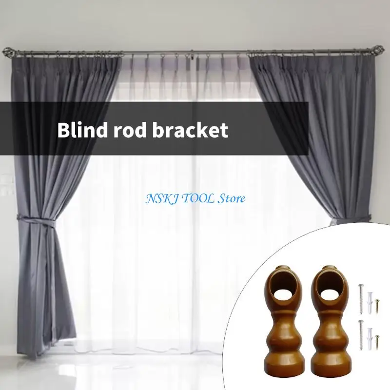L8RC No Tool Required Closed End Curtain Bracket Rental Friendly Solution for Home